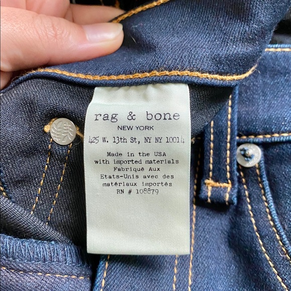 Rag & Bone High Rise Skinny Jeans - Picture 4 of 9